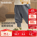 巴拉巴拉宝宝裤子男童长裤女童加绒裤2024冬装运动裤摇粒绒潮208424108205