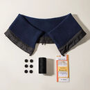 泉碧焱男女士服衣领防脏护套专用假领子领口护领脖套可拆卸全包边 藏青色3件螺纹均码可拆洗 【男女通用防脏保暖一并解决】