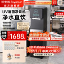 荣事达（Royalstar）商用饮水机净水机一体办公室直饮机工厂大型饮水机商用净水直饮加热一体RO反渗透立式直饮水机 【京仓直发】UV消菌丨一开一净丨五级超滤丨黑