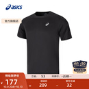 亚瑟士ASICS运动T恤男子跑步短袖透气舒适运动上衣 2011D242-001 黑色 XL