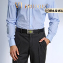 VI-ERUODIS【奢品】2025新款男士皮带自动扣头层牛皮真皮商务腰带男【礼物】 925银和田青玉 黑色 105cm
