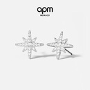 APM Monaco六芒星银耳钉女耳环银耳饰时尚饰品礼物送女友