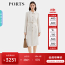 PORTS宝姿女装2025秋季新款奶白色气质翻领修身连衣裙ALQ9D023UFF096 奶白色 S （4）
