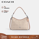 蔻驰（COACH）【品牌直供】女士LAUREL中号手提单肩斜挎流浪包沙黄色CV975