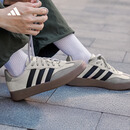 adidas「T头鞋」BARREDA板鞋德训鞋男女阿迪达斯轻运动 灰色/黑色/树脂黄   42