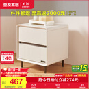 全友（QUANU）【迷瞪直播间】129801小方糖 小方糖卧室床头柜抽屉置物柜储物 床头柜*1
