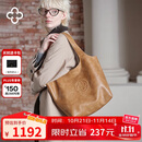 CASSILE明星同款卡思乐女包托特包植鞣牛皮大容量轻奢复古单肩包生日礼物