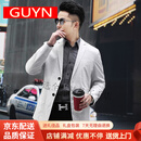 GUYN高端品牌西装外套男25夏季潮流中青年休闲气质小西服上衣 米白色 米白色 M 170