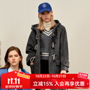 ELAND【经典长期主义】100%绵羊毛衣恋毛呢外套女休闲大衣2025秋季新款 EEJWF4TE01灰色(15)Grey XS /155