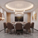 中掌柜现代简约创意饭店餐馆包厢专用意式餐饮火锅包房吊灯酒店餐 直径150+100CM-中性光