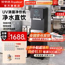 荣事达（Royalstar）商用饮水机净水机一体办公室直饮机工厂大型饮水机商用净水直饮加热一体RO反渗透立式直饮水机 【京仓直发】UV消菌丨一开一净丨五级超滤丨黑