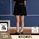 Champion冠军短裤2024春夏新款简约复古宽松刺绣小Clogo休闲裤女 黑色 S