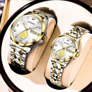 劳力士王子瑞士情侣男女一对机械表进口高档新款黄金表世界十大名牌9999足金 R3259间金白面-情侣一对 附带足金鉴定证书 28mm 女表直径