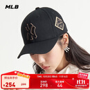 MLB帽子男女刺绣硬顶棒球帽运动四季遮阳帽3ACP8501N-50GOS-F/金色