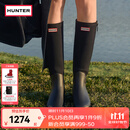 HUNTER女士雨鞋户外鞋Refined高筒靴拉链拼接款长筒靴女靴雨靴 黑色/BLK 38