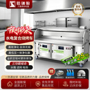 猎钢狼水电免清洗无烟烧烤车商用摆摊环保净化器不锈钢平吸 【1.8m水电复合净化】四组八层- 加大风机