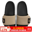 耐克NIKE运动拖鞋男子一字拖OFFCOURT休闲鞋DQ9624-004黑卡其42.5