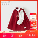 戴维贝拉女童连衣裙宝宝假两件裙子秋装儿童洋气公主裙