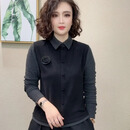 【优品推荐】2025秋冬新款双面绒设计感翻领时尚气质洋气百搭上衣 深灰领 XL 110-120斤