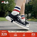 斐乐（FILA）LOOP断层鞋男鞋帆布鞋新款休闲鞋运动板鞋 黑-BK 41