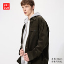 优衣库男装女装灯芯绒工装衬衫长袖衬衣休闲复古25秋冬新款480295 37 栗色 L