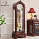 meishijia美时嘉欧式别墅客厅报时大座钟德国机芯落地钟美式复古机械立式钟 德国赫姆勒十二音-刺猬紫檀