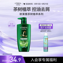 欧莱雅茶树洗发水 植萃去屑清爽控油去油男士女士洗发露500ml
