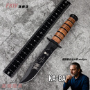 FKIV美国进口KA-BAR卡巴户外野营直刀1217纪念版战术装备军迷收藏 深灰色 60°以下 9c/m 75/m/m