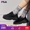 斐乐（FILA）女鞋帆布鞋LAVA胖胖底厚高底增鞋板鞋帆布鞋休闲鞋 黑-BK 38