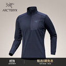 ARC'TERYX始祖鸟 RHO LT ZIP NECK 轻量 男子 内层长袖上装 BLACK SAPPHIRE/蓝黑色 L