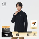 KOLON SPORT【预售】/可隆户外吸湿速干T恤 男子S-FUNCTIONAL半拉链长袖内搭 LHZT5AN023-BK 黑色 L 175/96A