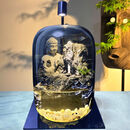 七叶岛微景观苔藓生态瓶养鱼造景diy办公室内桌面创意摆件盆栽生日礼物 【问佛有求必应】不带循环水，不带灯