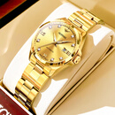 劳力士王子手表女原装进口瑞士机芯简约气质高档真钻女士手表夜光防水女款表 R3199华丽-全金【原装进口瑞士机芯】 真钻鉴定卡 30mm 厚度10mm