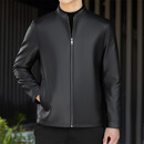 AX阿玛尼2025新款男士真皮皮衣 黑色 M