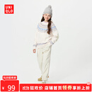 优衣库【惊喜价】童装男童女童souffle yarn舒芙蕾针织衫480865 01 乳白色 160