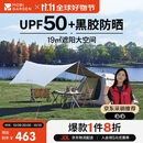 牧高笛（MOBIGARDEN）零动155自动帐篷 户外露营黑胶帐篷天幕二合一 NX24561045 大象灰