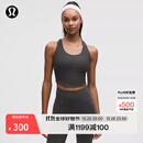 lululemon丨Ribbed Nulu™ 女士罗纹弧形下摆后侧开口背心 LW1FLJS 石墨灰 XS