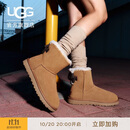 UGG秋季女士休闲舒适保暖平底蝴蝶结款短靴雪地靴1153514CHE|栗色 38