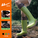 回力雨鞋男女士户外折叠防水鞋胶鞋防滑高筒雨靴露营溯溪鞋 绿色 38