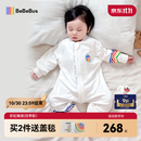 bebebus婴儿睡袋春秋冬儿童恒温分腿连体睡衣宝宝四季通用防踢被双层L码