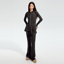 RE'VAN芮范2025冬季新品设计师款休闲风包针绣卫衣套装RL92402086 深灰色 S /36