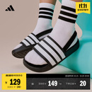 adidas男女小童ADILETTE ESTRAP凉鞋儿童夏季新款阿迪达斯轻运动   黑色/白色   34