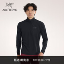 ARC'TERYX始祖鸟 RHO LT ZIP NECK 轻量 男子 内层长袖上装 BLACK/黑色 M