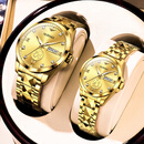 劳力士王子瑞士情侣男女一对机械表进口高档新款黄金表世界十大名牌9999足金 R3259全金金面-情侣一对 附带足金鉴定证书 28mm 女表直径