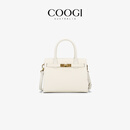 COOGI【卡琳娜同款】包包女款2025新款轻奢凯莉包女生日礼物送女友老婆 米白 24.5*11*19CM