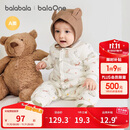 巴拉巴拉童装连体衣新生儿2025新款冬装爬服加厚男女婴童衣服208425133202