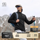 KOLON SPORT/可隆户外长袖T恤 男子吸湿排汗抗菌半拉链内搭上衣 LHZT5WNT11-BK 黑色 XL 180/100A