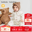 巴拉巴拉童装连体衣新生儿2025新款冬装爬服加厚男女婴童衣服208425133202