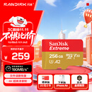 闪迪（SanDisk）256GB TF(MicroSD)内存卡 4K极速金卡A2 V30 U3行车记录仪 运动相机无人机 监控存储卡 读190MB/s