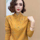 【专柜正品】2025冬季新品时尚气质立领保暖双面绒百搭打底衫 黄色 3XL (建议120-135斤)